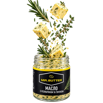 Mr.Butter Масло з розмарином та тим'яном 82.5% 100 гр. 0063 фото
