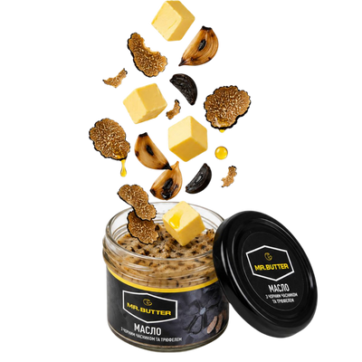 Mr.Butter Масло з чорним часником та трюфелем 82.5% 100 гр. 0044 фото