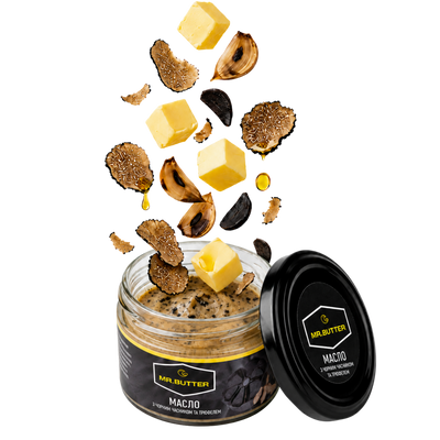Mr.Butter Масло з чорним часником та трюфелем 82.5% 200 гр. 0046 фото