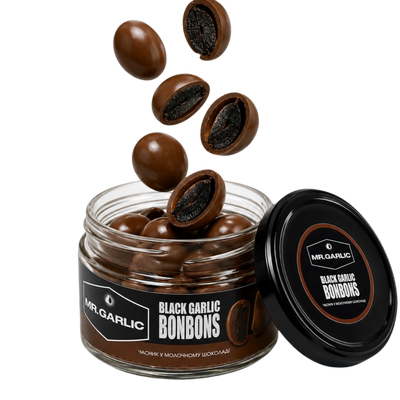 BONBONS Дольки чорного часнику в молочному шоколаді 100 гр. 0055 фото